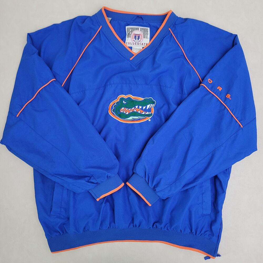 Vtg Florida Gators Jacket Mens XL Blue NCAA Football Genuine Stuff Pullover 90s